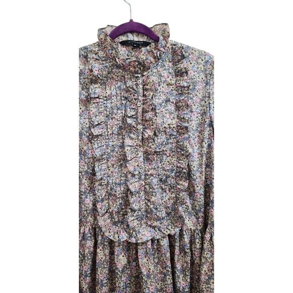 Walter Baker Women's Adriana Long Sleeve Floral Dress Boho style Size  10 - Picture 5 of 12